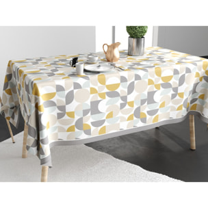 Nappe imprimée Coton Anti Tache Skandina Jaune