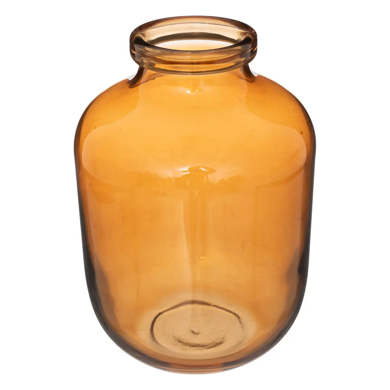 Vase - verre - ambre - H23 cm