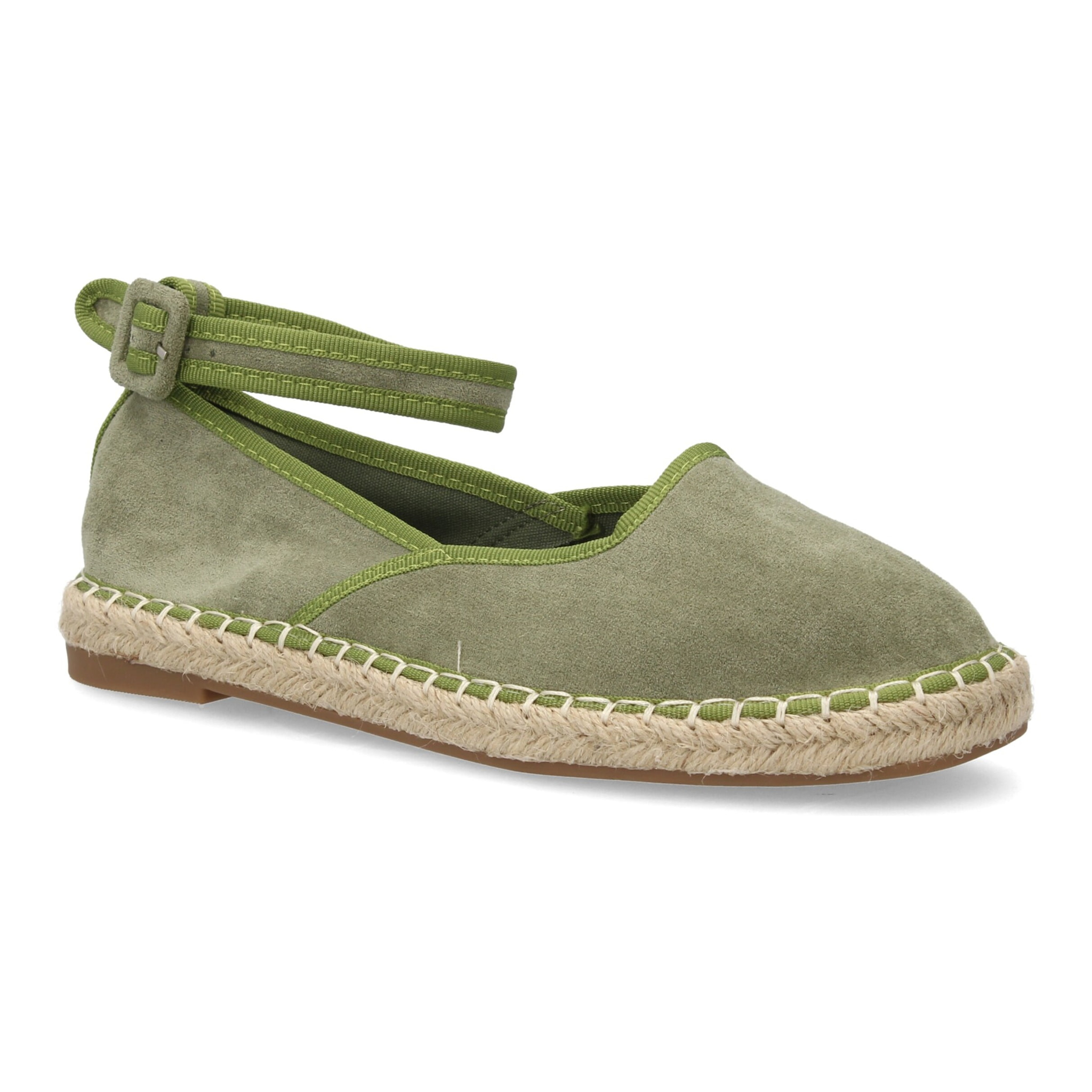 Alpargatas planas para mujer con cintas al tobillo