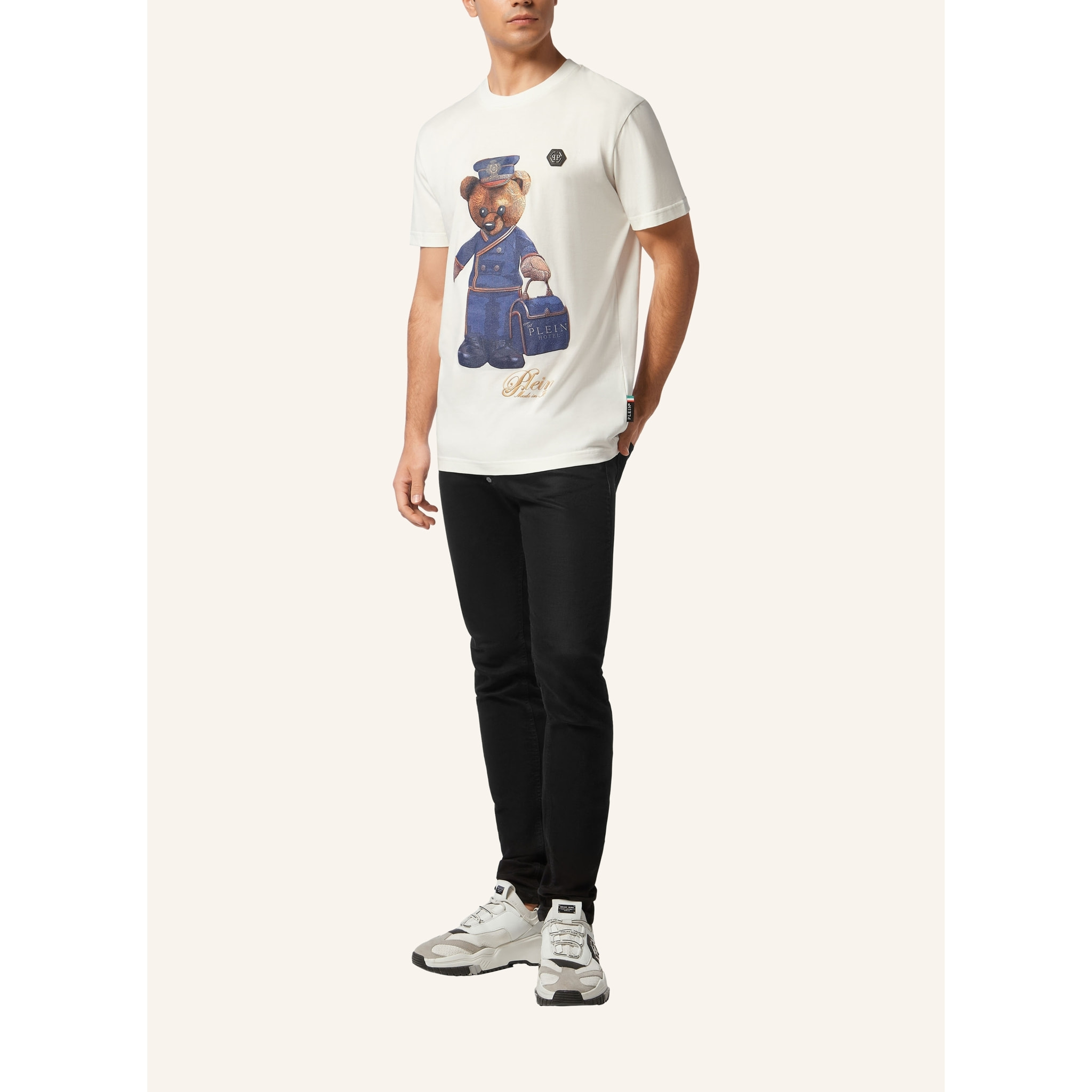 PHILIPP PLEIN Camiseta de cuello redondo y manga corta TEDDY
