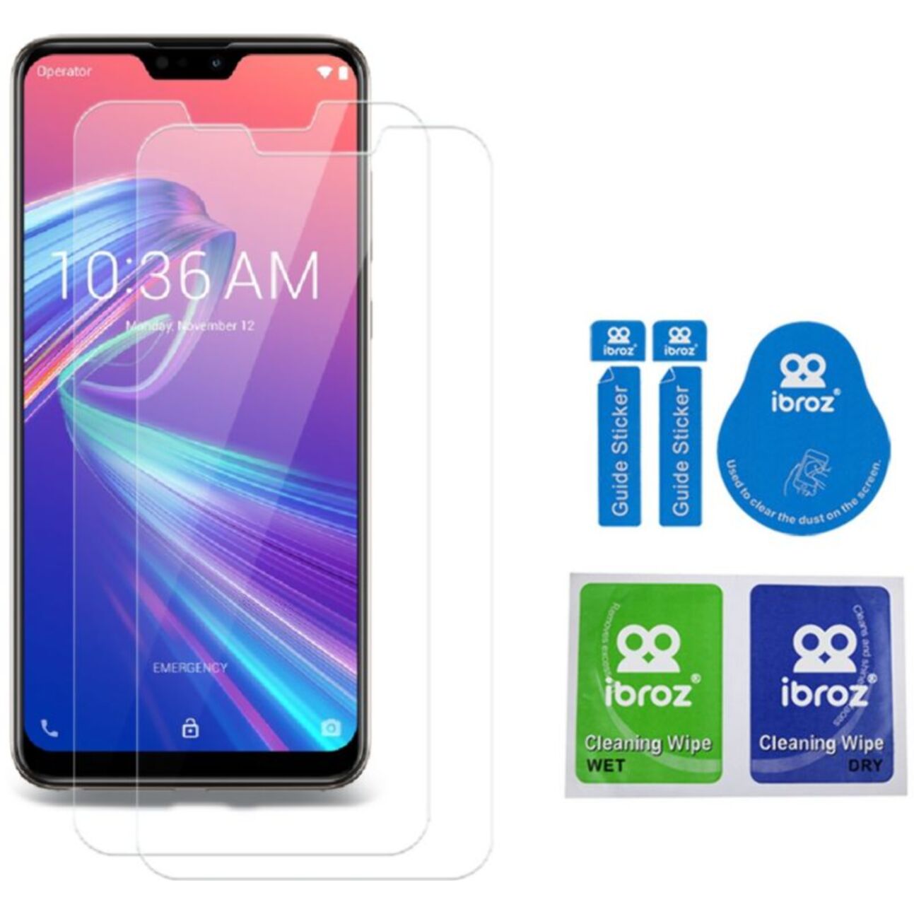 Protège écran IBROZ ZenFone Max ProM2 Verre trempé x2