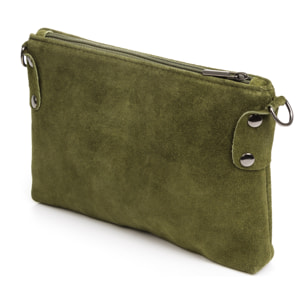 Savina Bolso bandolera Mujer.Piel auténtica Gamuza