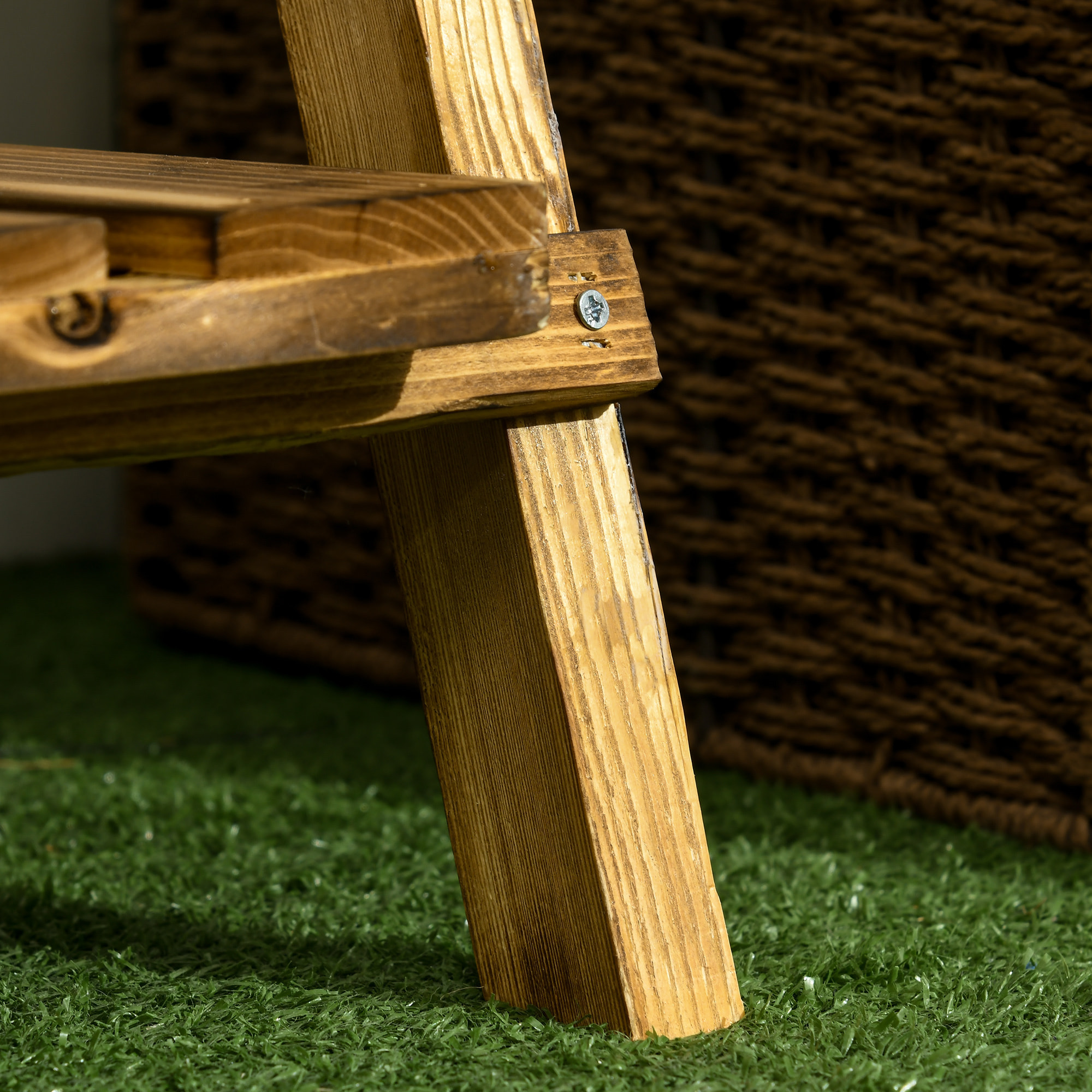 Soporte para Plantas de 3 Niveles Estantería para Plantas Plegable Soporte para Macetas de Madera para Interior y Exterior 60x37x93 cm Natural