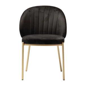 Silla Velvet Negro Lali 57x55x80 Cm