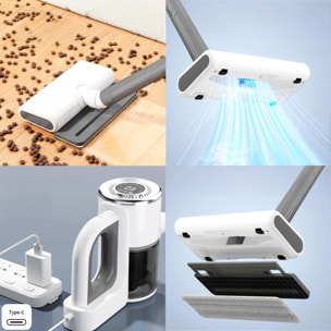 Aspiradora Inalámbrica con función de succión y fregado. 3 niveles de potencia y 4 boquillas.