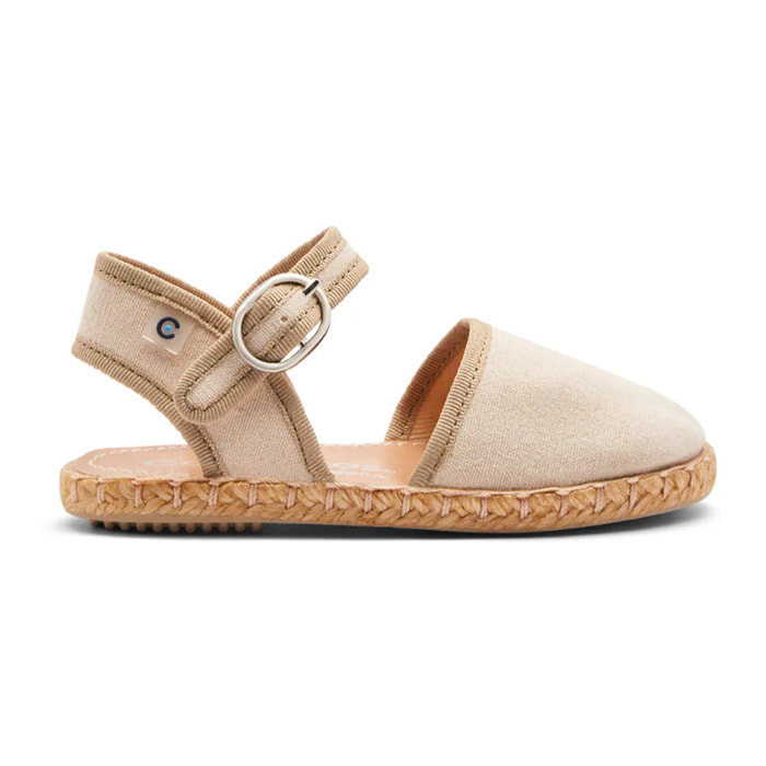 Conguitos - Sandali estivi in juta con zeppa per bambina comodi