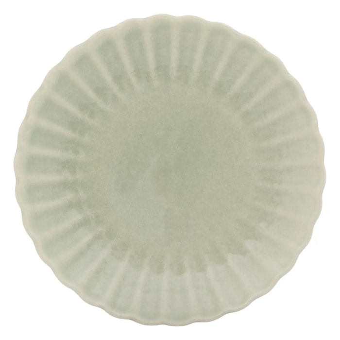 Lot de 4 Assiette à dessert Romy ronde D.21cm vert