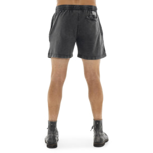 Pantaloncini da uomo non garzato in tessuto lavato Leone Old Wash