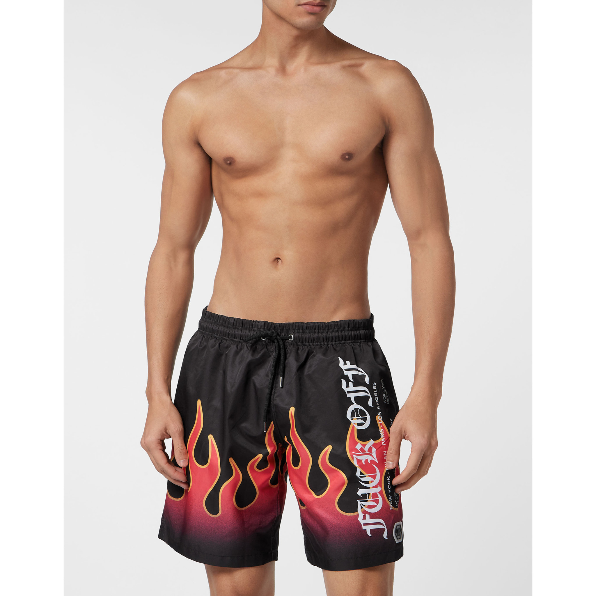 PHILIPP PLEIN Swim Trunks FLAME