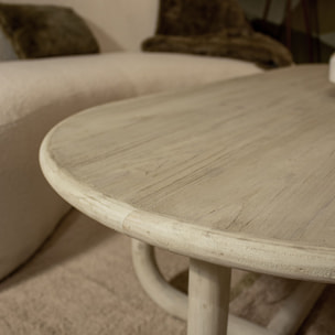 Table basse en pin recyclé KRISTEN