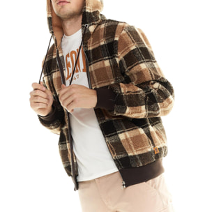 Chaqueta de hombre Leone con capucha en sherpa Shades