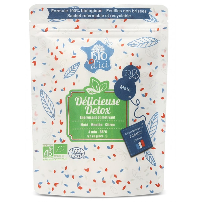 Maté Bio Délicieusement détox - Infusettes 20x2g