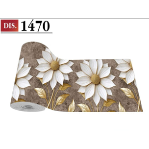 CASSESE HOME Passatoia/Tappeto Bordato in Poliestere con Retro Antiscivolo in PVC Made in Italy_Dec.1470