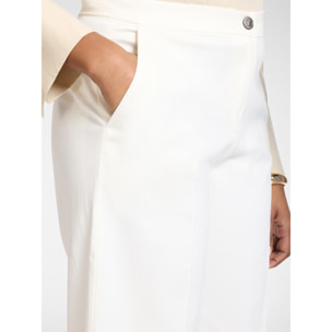 Elena Mirò - Pantalones cropped de gabardina - Blanco