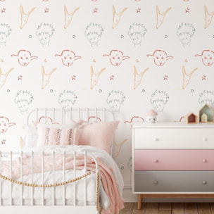 Carta da Parati Ufficiale Il Piccolo Principe Personaggi Line Art