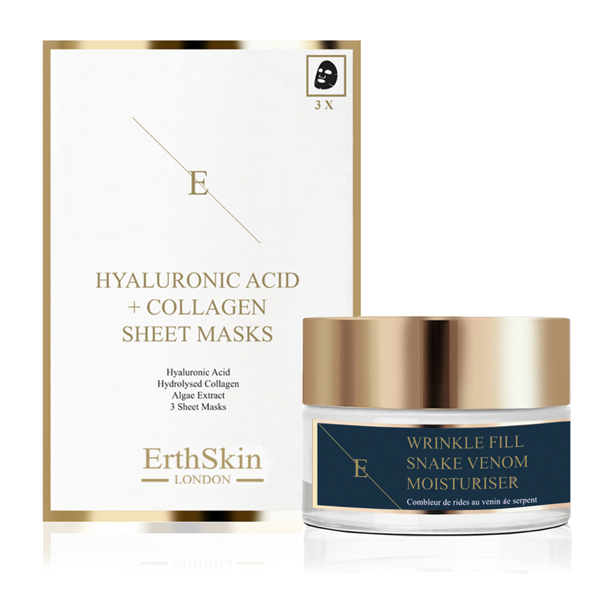 Crema hidratante antiarrugas con veneno de serpiente + mascarilla de colágeno