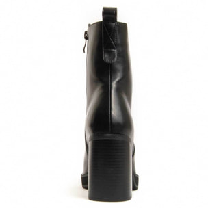 Botín De Tacón - Negro - Altura: 7 Cm