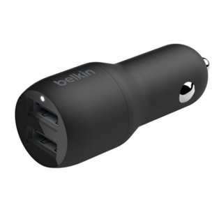 Chargeur BELKIN 24W 2xUSB-A/Lightning 1m noir