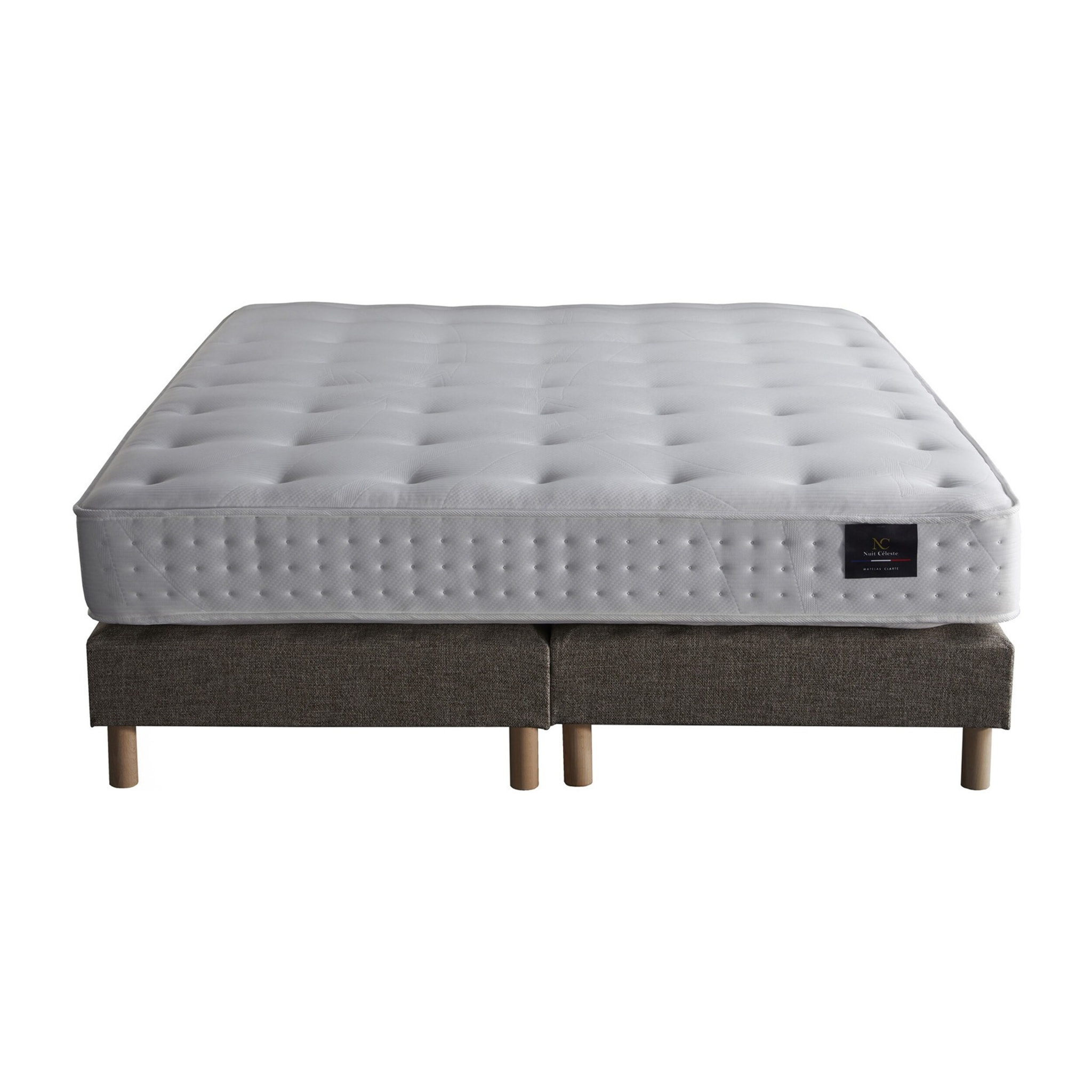 Ensemble matelas 100% latex, CLARTE + Sommier tapissier 11 cm