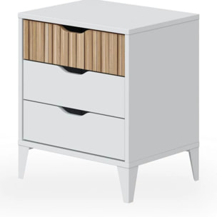 Mesita de noche Nitza On Blanco Artik (Blanco Mate) - Natur