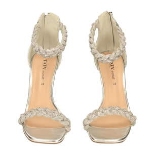 Sandali Donna Tata Italia Argentato