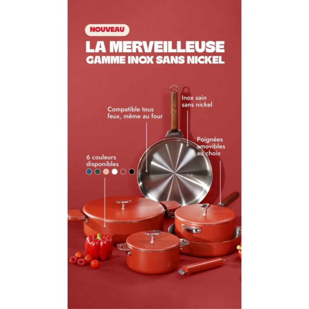 Poêle COOKUT LA MERVEILLEUSE  INOX 24CM - PASSION