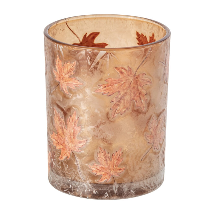 J-Line chandelier feuilles - verre - abricot/terracotta - medium - set de 2
