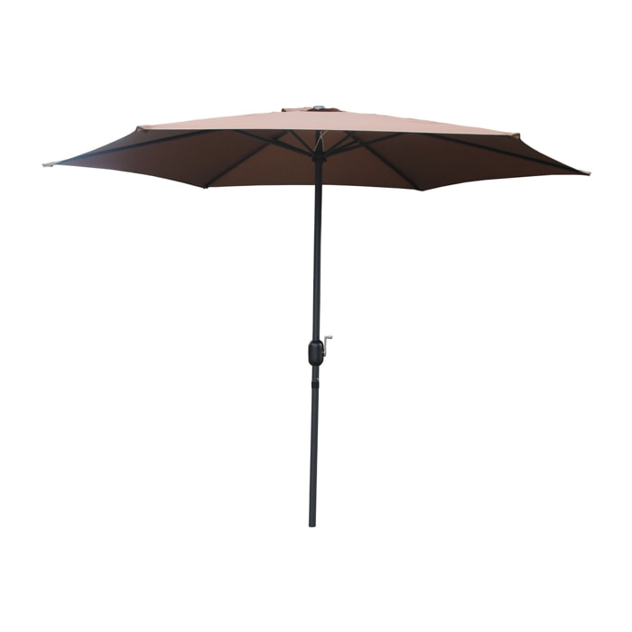 Parasol droit rond Ø 3 m chocolat PORTO