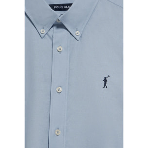 Camisa oxford azul cielo con logo bordado Rigby Go