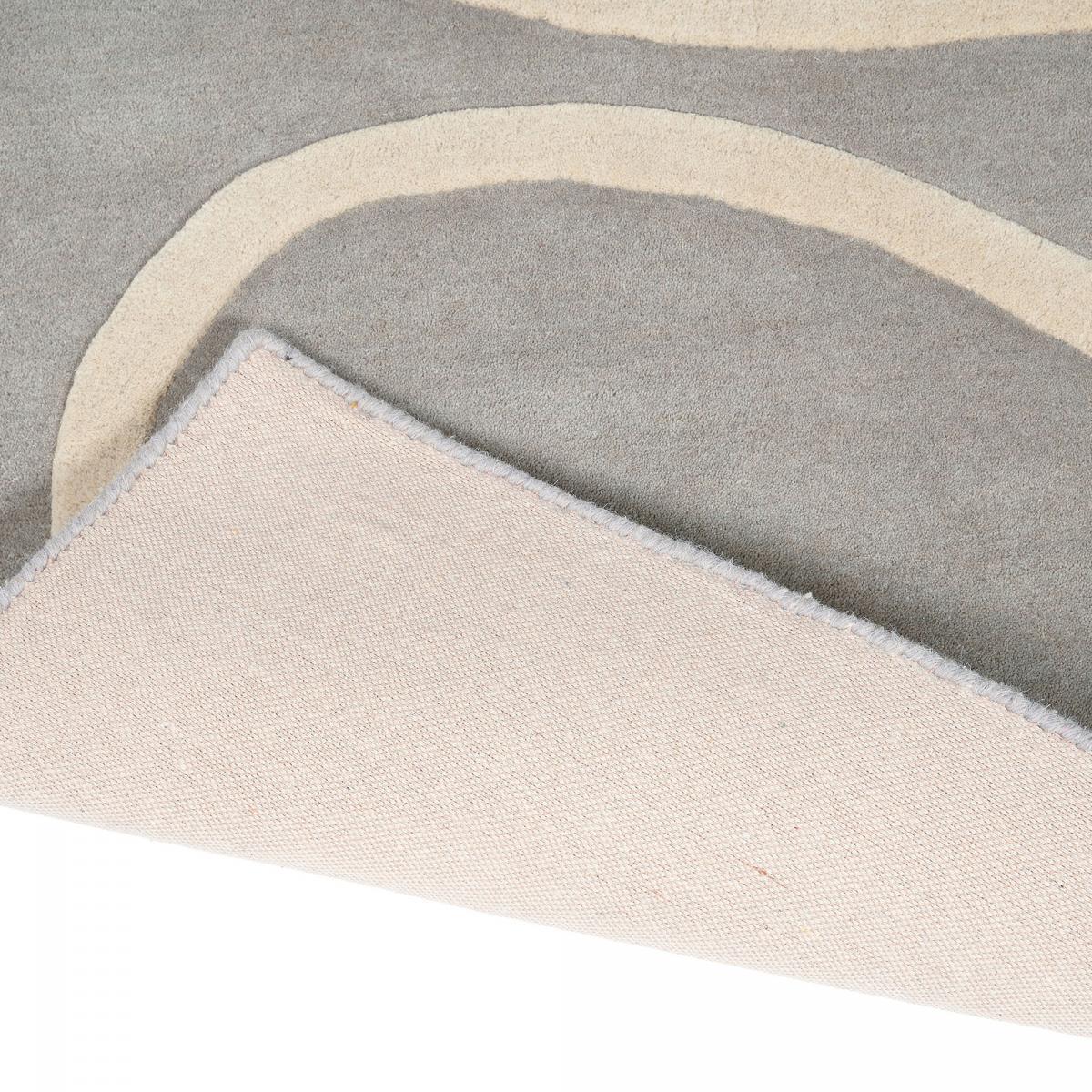 Tapis salon et chambre fait à la main en laine motif seventies YOZA