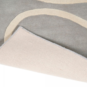 Tapis salon et chambre fait à la main en laine motif seventies YOZA