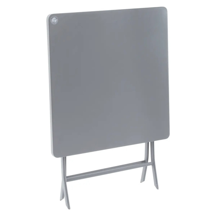 Table de jardin pliante carrée "Greensboro" gris quartz Roland Garros 2 places