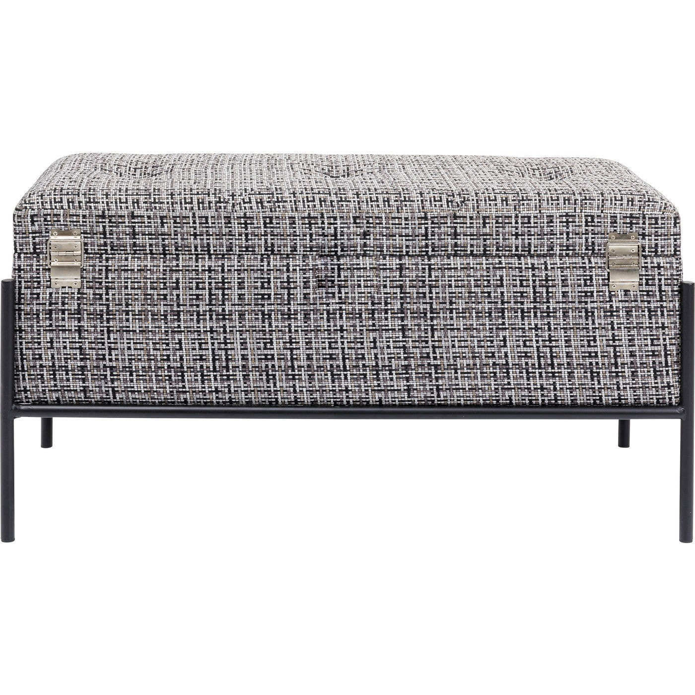 Banc-coffre Iceland blanc et noir Kare Design