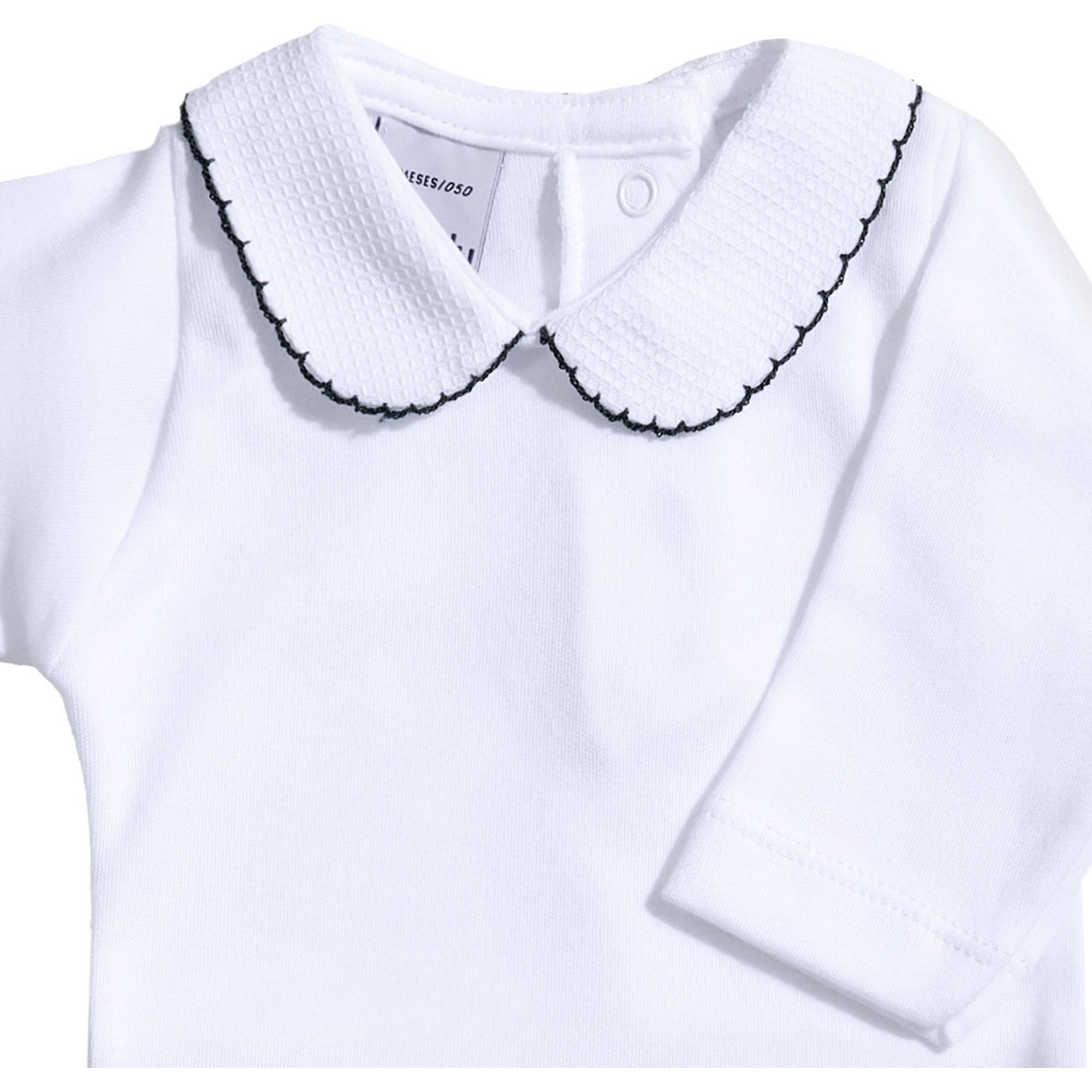 Body bebé manga larga cuello polo piqué