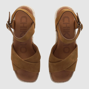 Sandalias de Serraje - Cuero - Tacón: 6 cm