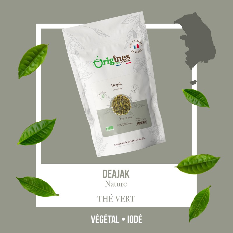 Deajak - Thé vert Bio de Corée - Sachet 80g