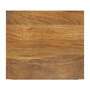 Table de chevet en cannage et bois, 1 tiroir et 1 niche - Tiki