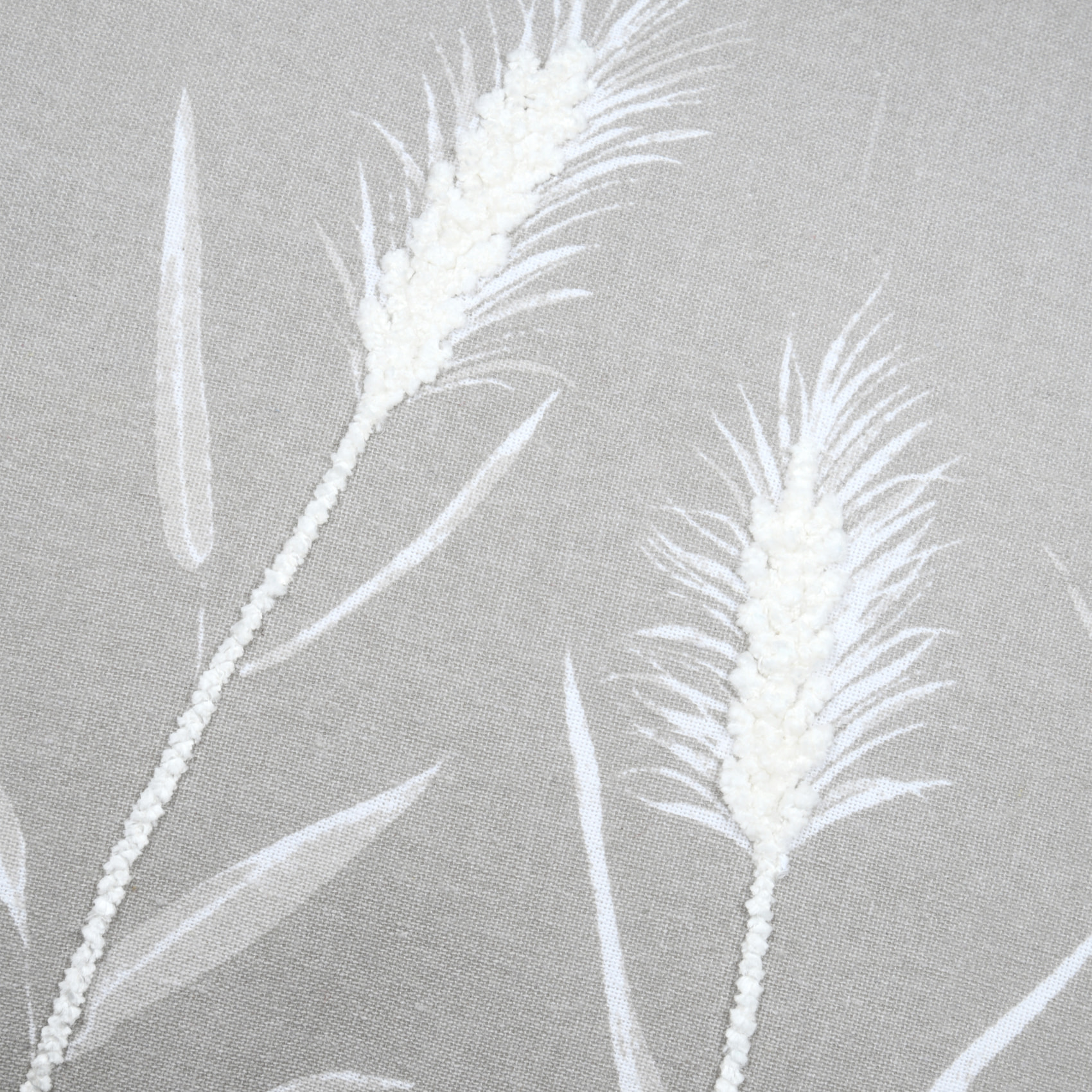 Coussin décoratif pampa en coton - Naturel