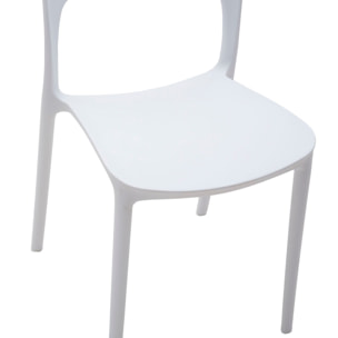 Set da 4 sedie SOUTH BEACH in polipropilene bianco