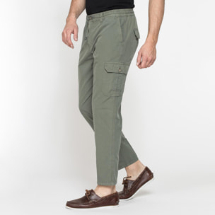 PANTALONI CHINO CON COULISSE E TASCONI LATERALI