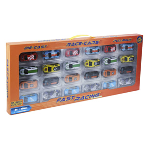 Well home set de 24 coches de 7,5cm con 8 diseños diferentes