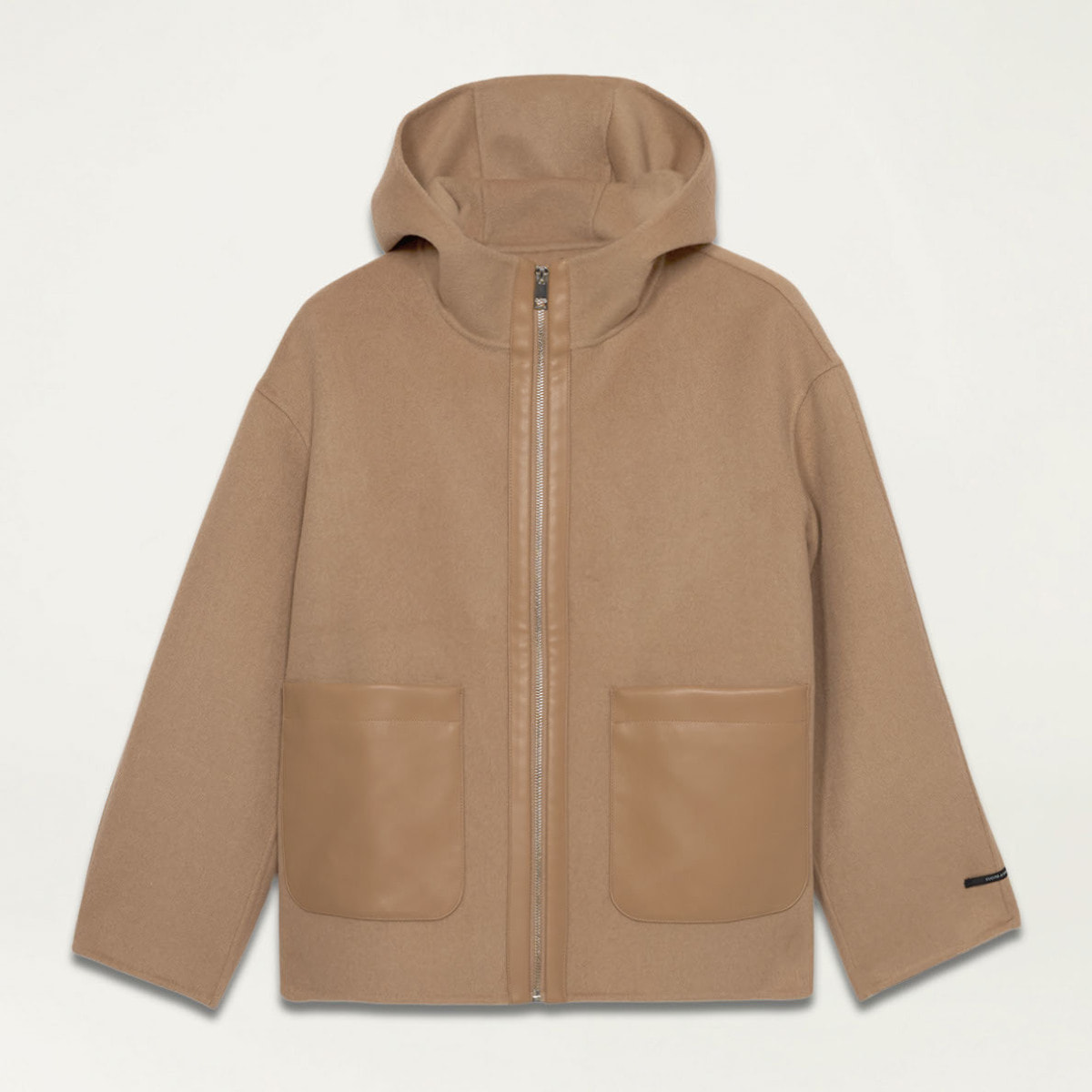 Oltre - Giubbotto in panno con maxi tasche - Beige
