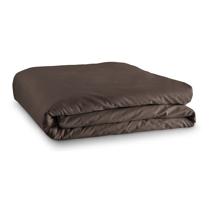 Housse de couette unie choco 100% Coton / 57 Fils/cm2