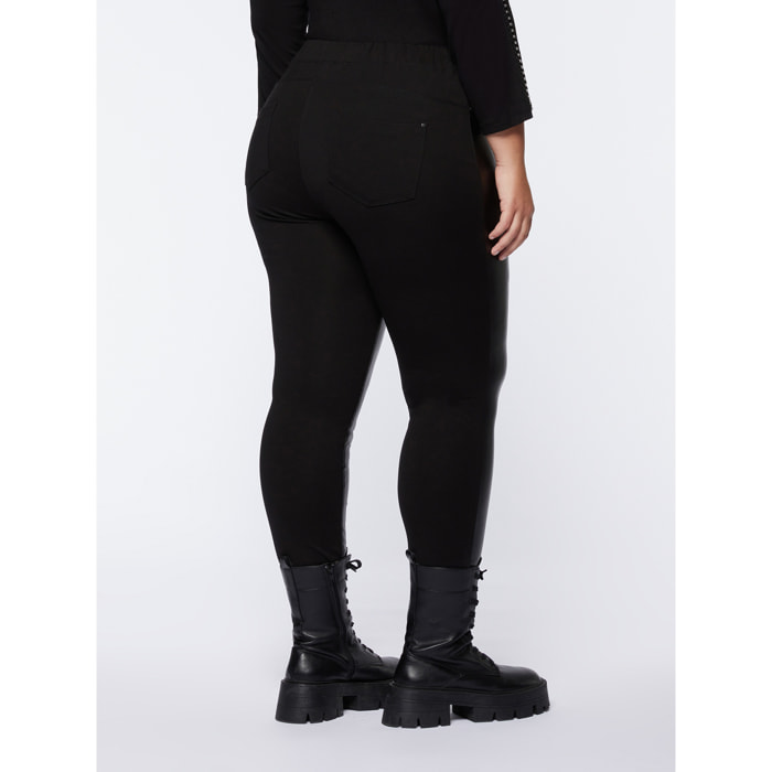 Fiorella Rubino - Pantalones skinny de viscosa ECOVERO™ - Negro