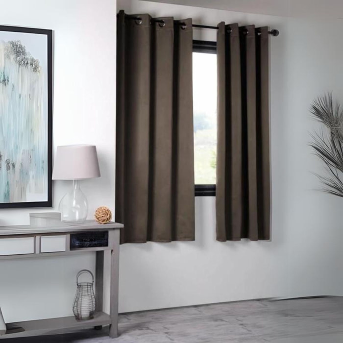 Rideau occultant uni 210gr/m2 - Beige