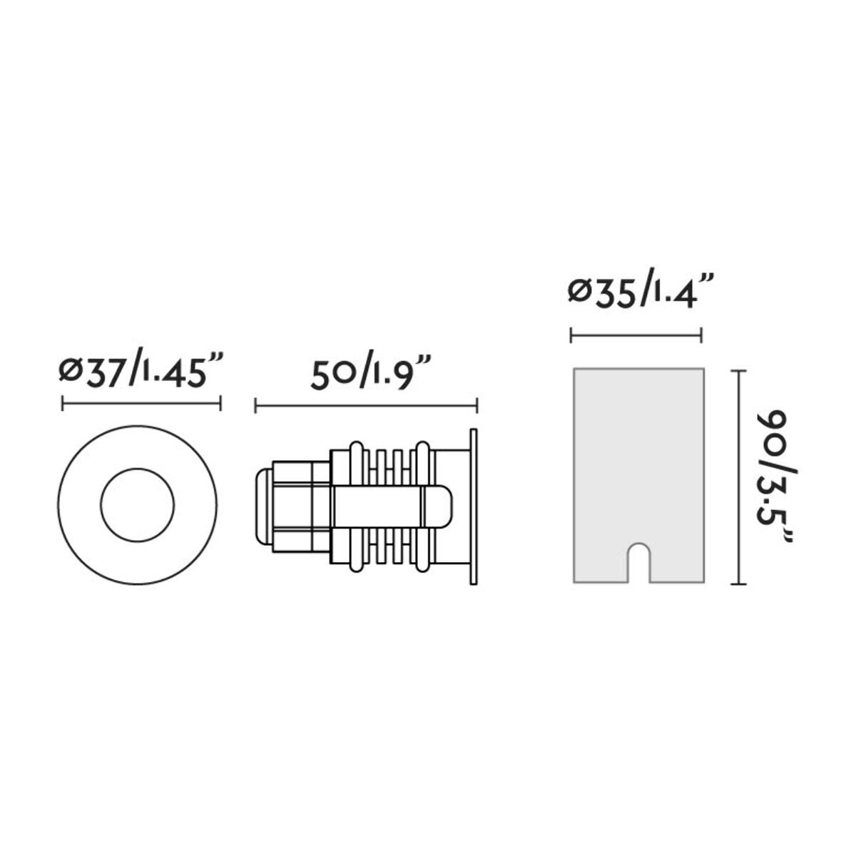 GRUND 37 Lampada incasso inox 2W 2700K