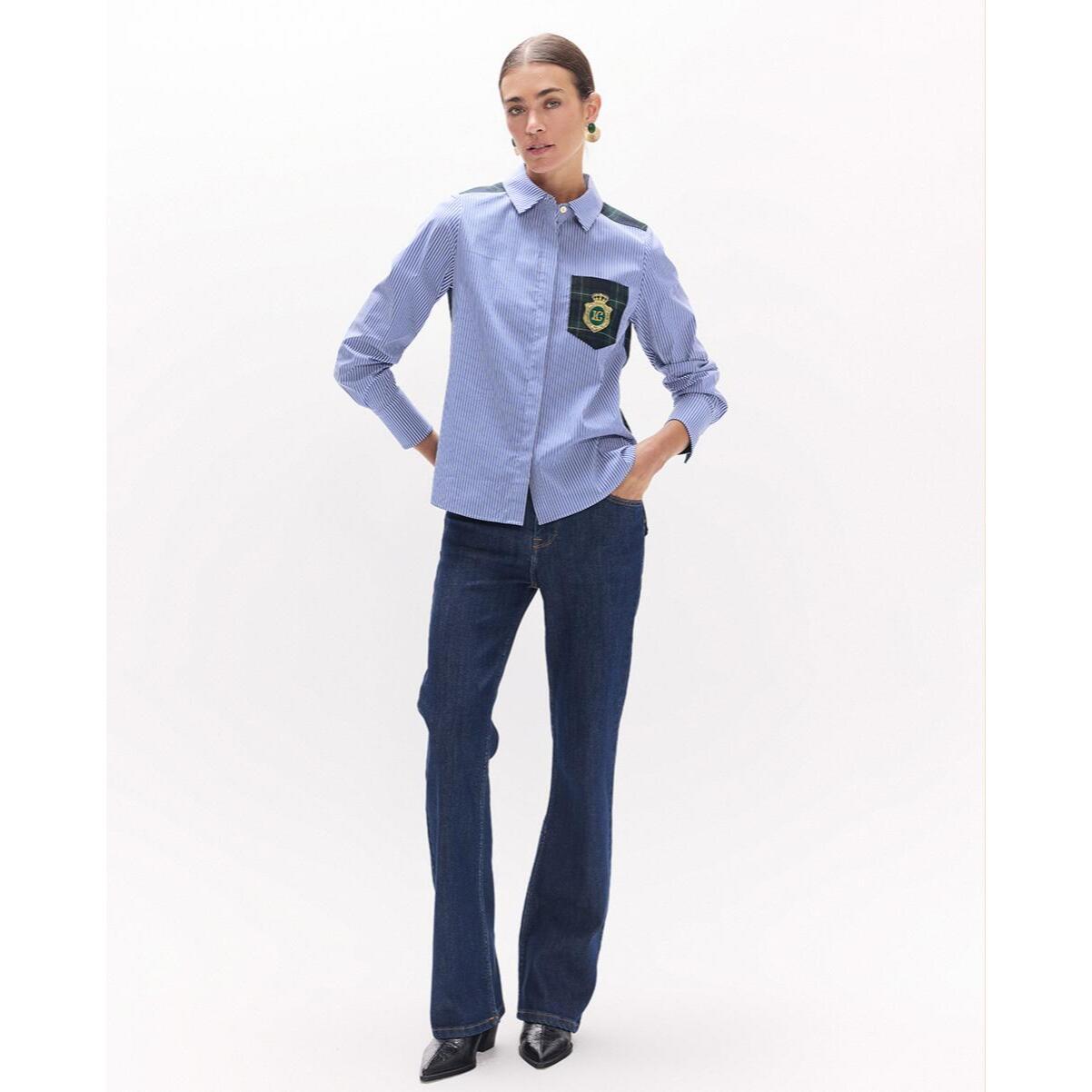 camicia a righe scozzesi