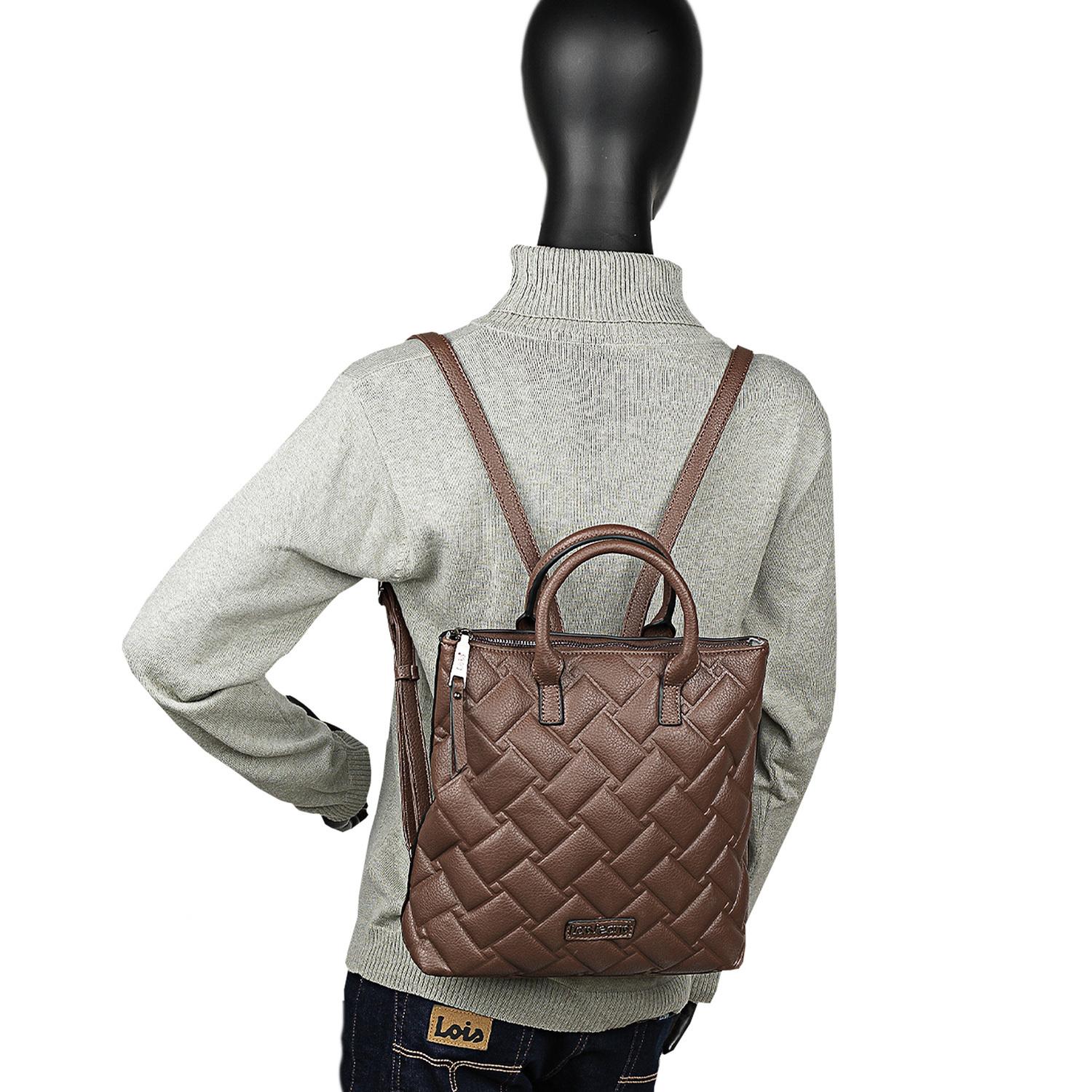 Bolso Mochila Mujer Lois Dewey Marron Oscuro