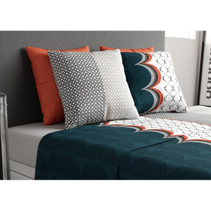 Parure De Drap 3pcs avec Drap housse Bonnet:25cm 100%coton 57fils Antan