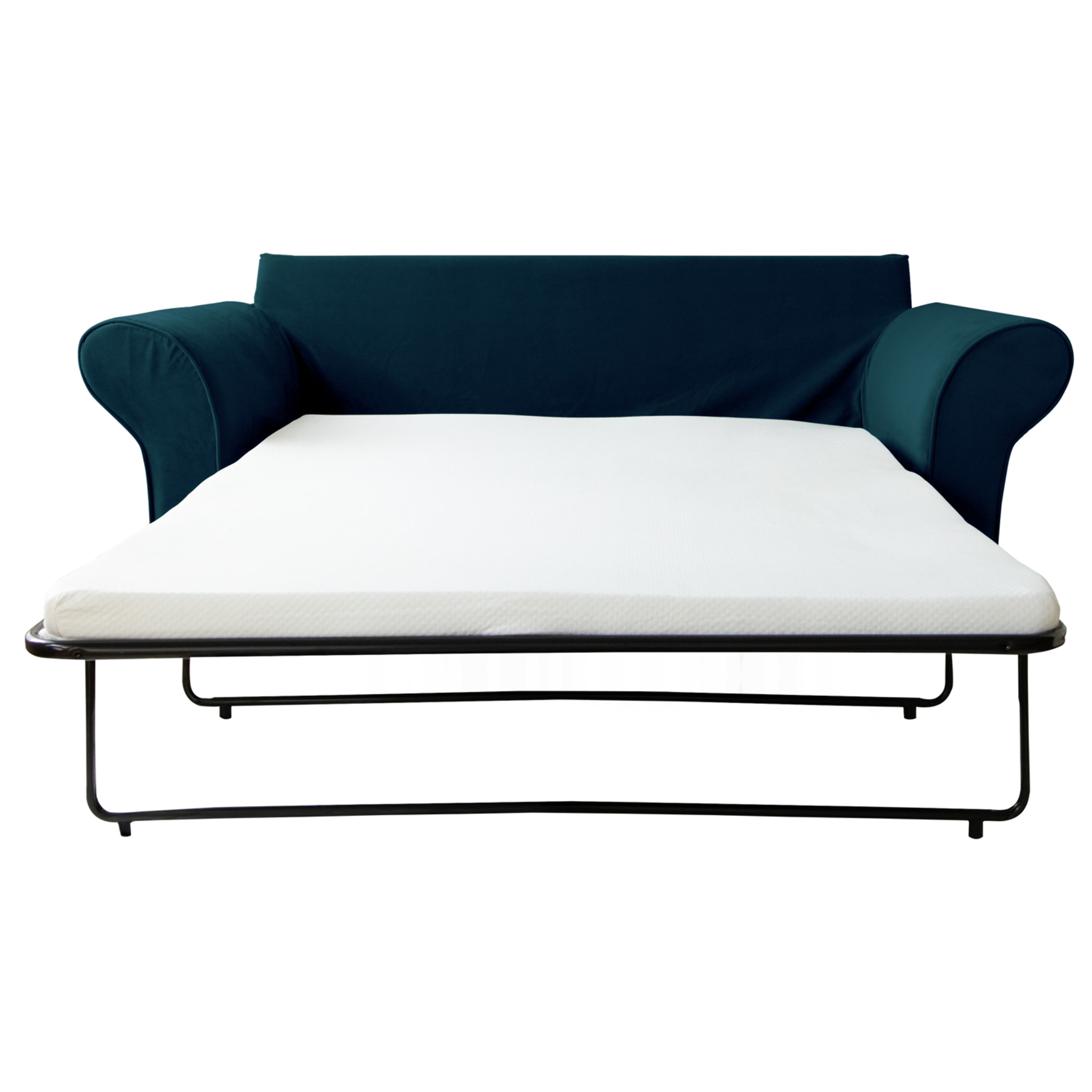 Canapé 3 places convertible en velours bleu navy OSCAR
